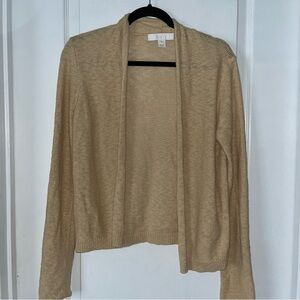 Lilly Pulitzer Cream Cardigan Sweater Lightweight Open-Front